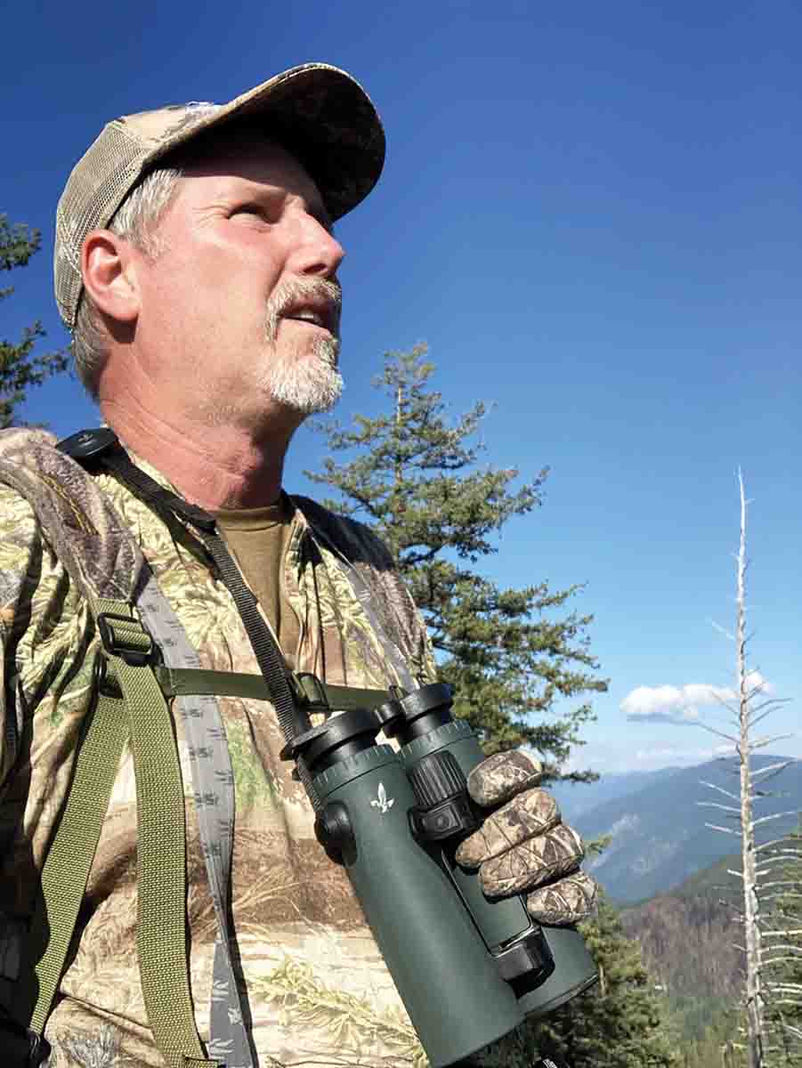 Patrick used a Swarovski EL 10x42mm Rangefinder binocular extensively through an entire hunting season.